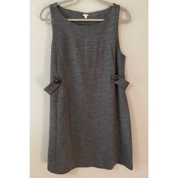 J. Crew Dresses & Skirts - J. Crew Gray Sleeveless Dress Size Medium 100% Wool